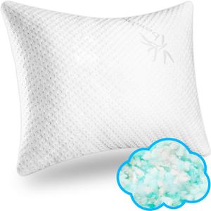Xtreme Comforts Memory Foam Pillows Made in The USA - King Size, Slim Cooling Pillow for Sleeping on Side, Back & Stomach - Firm and Soft Bed Pillows