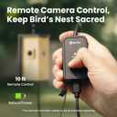 Birdfy Bird House with Camera, Solar Powered with Iron Guard for Outside, AI Identify, 1080P HD & Night Vision for Bluebird Finch Swallow Wren Chickadee Nesting Watching, Auto Detect & Notify
