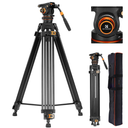K&F Concept 22lbs/10KG Load Capacity Fluid Head Tripod Camera Tripod Maximum Height 75.2″/1.91m Video Tripod VA3+BV60