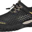 TRAILBLITZ Water Shoes Men Quick Drying Outdoor Hiking Barefoot Boat Footwear Aqua Shoes for Water Sport Waders Diving Hiking Sailing Travel Beach Wading Swimming Fishing Kayaking(10.5 Men, Black)