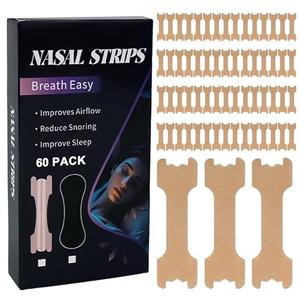 QUANROL Nasal Strips for Snoring, 60pcs Nose Strips for Breathing, Extra Strength Nasal Strips for Sleeping, Black
