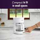 Mr. Coffee 2134286 5-Cup Mini Brew Switch Coffee Maker, White