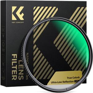 K&F Concept 37mm True Color Ultra-Low Reflectivity CPL Filter Polarizer Lens Filter Circular Polarizing for Camera Lenses with 28 Multi-Coated (Nano-X Series)