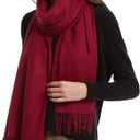 Women Men Winter Cold Weather Scarf - Soft Shawls Scarves with Tassels(78.7''*26.8'')