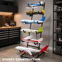 RC Airplane Storage Rack 6Tiers, Display Stand Model Airplane Stand with Foam Padding,Multi-Function Aircraft Carrier Stand with Wheel