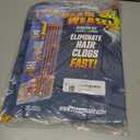 Flexisnake Drain Weasel Hair Clog Remover Kit  Plumbing Snake Auger for Cleaning Shower, Bath Tub, Bathroom Drains with Rotating Handle and 5 Disposable Wands, Made in USA