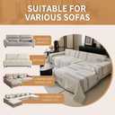 Boho Couch Covers for Sofa Washable Sofa Covers for 3 Cushion Couch Soft Non Slip Couch Covers for Sectional Sofa Dog Pet Furniture Protector (Light Gray, 91"*150")