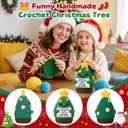 2 x Funny Crochet Christmas Tree Gifts for Women Men,Xmas Sentimental Gifts for Mom Dad Daughter Sister Best Friends,Cute Handmade 2025 Christmas Ornament Decorations,Anniversary Romantic Gift for Her Him
