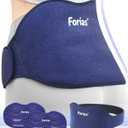 Forias Large Ice Pack for Back Pain Relief, 2 Pack Reusable Lower Back Gel Ice Wrap with Soft Plush Lining, Hot Cold Therapy for Lumbar Surgery, Sciatica, Herniated Disc, Coccyx Pain, Blue