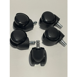 MaxGear Office Chair Caster Wheels 2” Replacement Rubber Blk Rotating Heavy Duty