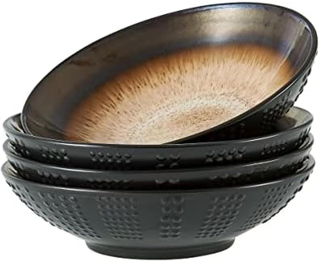 Gourmet Basics by Mikasa Verona Cream Set of 4 Pasta Bowls, 8 Inch