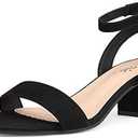 DREAM PAIRS Women's Open Toe Ankle Strap Low Block Chunky Heels Sandals Party Dress Pumps Shoes, Size 9