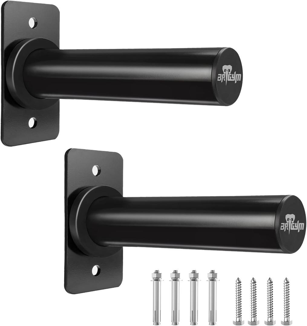 Wall Mounted Weight Plate Holder, Fit 2inch Olympic Weight Plates, Max Weight Capacity 275 lb, Heavy Iron Construction, Mounting Hardware Included