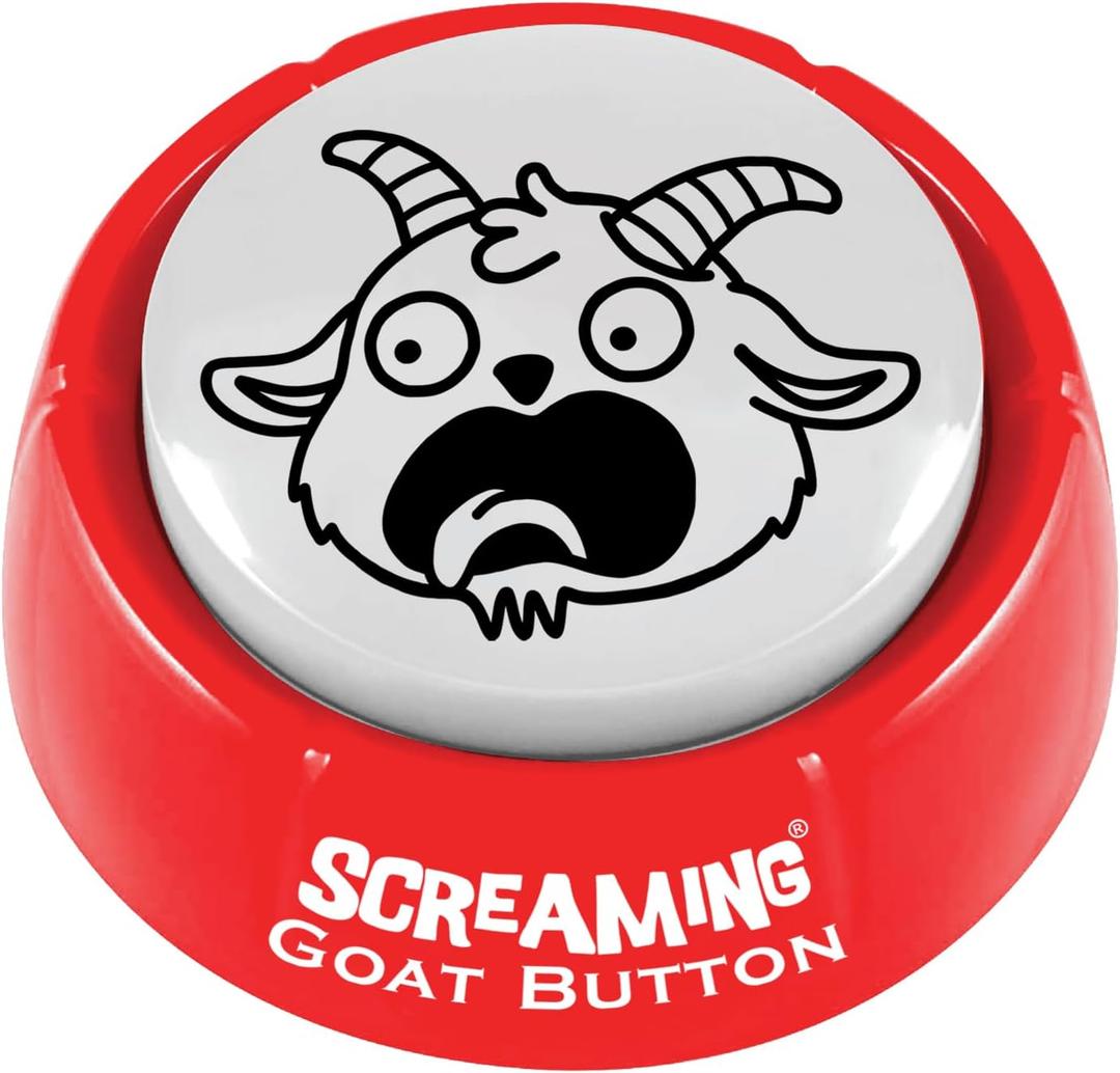 SCREAMING GOAT BUTTON | Stress Relief Button | Funny Talking Button with a Goat Scream | Great Gift for Teachers