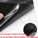 LZLRUN 3D Black Carbon Fiber Vinyl Wrap Roll with Air Release - Outdoor Rated for Automotive Use - 4ft x 10ft
