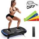Vibration Plate Exercise Machine for Lymphatic Drainage, Vibration Machine for Full-Body Weight Loss Shaping, Vibrate Fitness Platform 400 Lbs & 200 Adjustable Speeds for Women Men Home (Black)