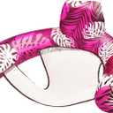 SLOOSH Inflatable Pool Floats Adult,Lounge Chair Adult with Plant Pattern,Floating Water Hammock,Blow up Pool Noodles Rafts for Relaxing Swimming Party Summer Water Beach Lake Fun (Pink)