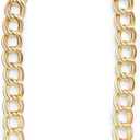 Gold Chunky Necklace, Cuban Link Chain, Hip Hop Accessories 36 inch - Gold Necklace 3 Pack