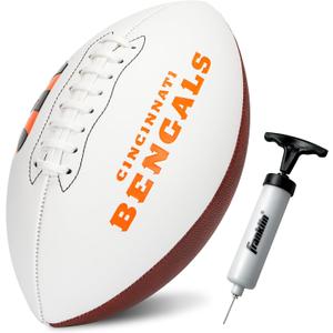 Franklin Sports NFL Autograph Football - Official Size White Panel Souvenir Football for Autographs + Signatures - NFL Team Fan Shop Memorabilia