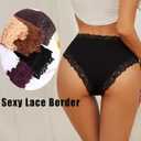 Knowyou Cotton Underwear for Women Cheeky Bikini Womens Underwear Pack Sexy Lace Wasit Hipster Brief Panties for Ladies (Small)