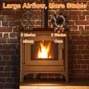 Tomersun Wood Stove Fan Heat Powered Stove Fan, Fireplace Fan for Wood Burning Stove/Pellet/Fireplace, with Moisture Meter