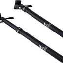 EXA Form Upgraded Speed Up 27.2/28.6/30.0/30.4/30.8/31.6/33.9mm Cable-Less Hydraulic Dropper Post with Corresponding Shim/Adapter, 100mm/120mm Travel Dropper Post for Road Bike/MTB/Gravel, 1 Pc