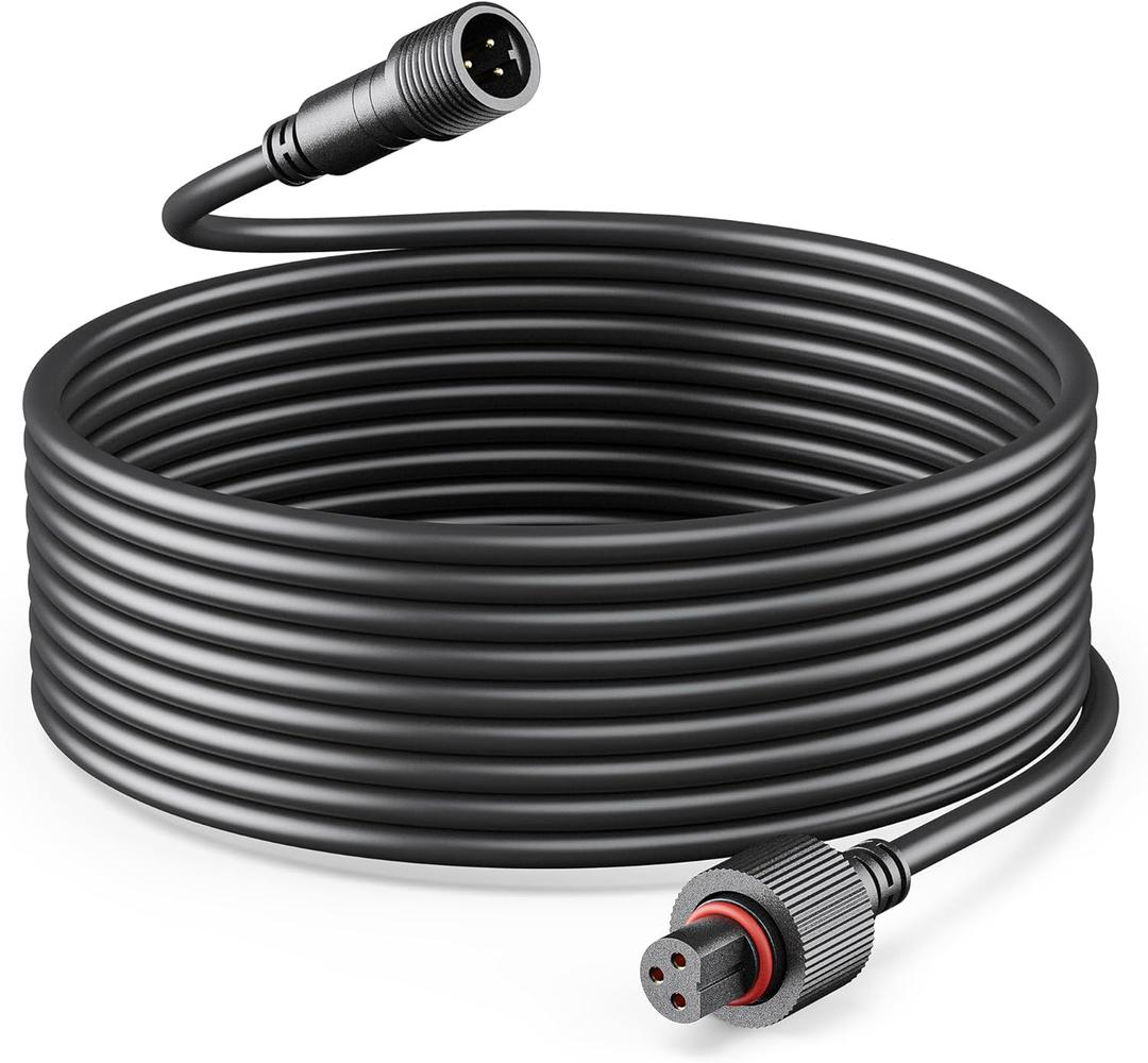 16Ft Extension Cable for Govee Outdoor S14 Bulb String Lights 2, IP67 Waterproof Extension Cord Compatible with Govee H702B H702A H702C, 3-Pin Replacement Cable for Patio, Backyard, Balcony