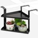 Office Cubicle Shelf Cubicle Storage Organizer Cubicle Accessories Height Adjustable Cubicle Corner Shelf with Adjustable Hooks