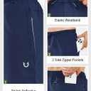 NORTHYARD Men's Joggers Athletic Workout Track Pants Running Gym Training Sweatpants with Zipper Pockets Open Hem (Blue, M)