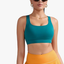 RUNNING GIRL Sports Bras for Women, Medium-High Impact Running Strappy Sports Bra with Removable Pads Size Medium