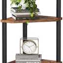 6 Tier Corner Shelf, 66.5'' Tall Standing Shelf, Narrow Display Shelf Stand, Modern Corner Bookshelf, Plant Stand, Corner Bookcase for Living Room, Bedroom, Bathroom, Rustic Brown LCS502R