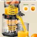 LINKChef Cold Press Juicer – 250W Juicer Machines, 5.12" Large Feed Chute for Whole Fruits & Vegetables, 60oz Slow Juicer Family Size, Easy to Clean | BPA-Free | Juice Recipes
