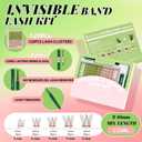 KEYYOU Venus Brown Lash Clusters Kit Fairy Lash Extension Kit C Curl 120Pcs 8-16MIX Eyelash Extension Wispy Natural Invisible Band Lash with Waterproof DIY Lash Extension Kit at Home