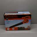 BLACK+DECKER Electric Leaf Blower, Handheld Blowers for Lawn Care, Lightweight, 180 MPH 180 CFM, 7-Amp, Corded (LB700)