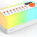 White Noise Sleep Sound Machine with 8 Nature Sounds, Portable Bluetooth Speaker, 12 Colors Night Lights, Sleep Timer & Breathing Exercises, for Babies, Kids, and Adults (S660pro)