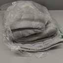 vctops 4 Pieces Flannel Plush Sofa Armrest Cover Headrest Cover for Recliners Soft Fuzzy Non Slip 2 Arm Rest Covers and 2 Headrest Protector for Recliner Leather Sofa Couch(Grey,2 Seat)