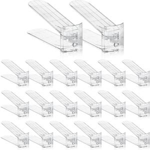 Clear Shoe Slot Organizer, 36 Pack Adjustable Shoe Slots Organizer for Closet Clear Shoe Stackers Shoe Rack Holder Shoes Space Savers for a Pair of Shoes