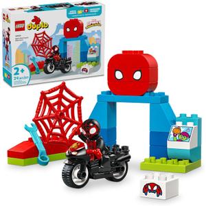 LEGO DUPLO Marvel Spins Motorcycle Adventure Fantasy Playset, Based on Spidey and His Amazing Friends TV Show, Build-and-Rebuild, Toddler Toys, Preschool Motorcycle Toy for Kids' Ages 2 and Up, 10424