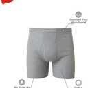 Hanes Mens Underwear Boxer Briefs Pack, Cool & Breathable Cotton Moisture-wicking Underwear for Men, No Ride Up (Gray), XXL