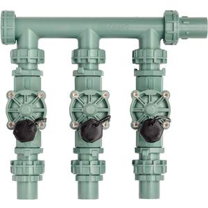 Orbit 57253 3Valve Heavy Duty Preassembled Manifold, 5.63 x 12.5 x 13 inches