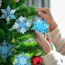 Karenhi 24 Sets Winter Snowflake Crafts Kit DIY 3D Felt Snowflake Ornament Craft Kits Make Your Own Christmas Tree Hanging for Xmas Tree Decoration Winter Party Favors