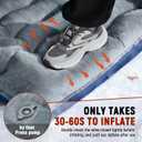 FUN PAC Camping Sleeping Pad, 9.2R-Value Ultralight Camping Mat with Pillow Built-in Foot Pump Inflatable Sleeping Pads Compact for Camping Backpacking Hiking Traveling-Lined Version Grey