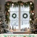 15 Pcs Christmas Chandelier Garland Decorations Including 6FT Artificial Cedar Garlands Velvet Balls DIY Christmas Hanging Garland for Living Dining Room Decor