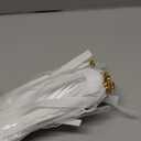 Trutob 30 Pcs Wedding Wand, White Ribbon Sticks, Wedding Streamers, Lace Ribbon Streamers, Wedding Exit Items, Send Off Wands, Props Sticks with Bells for Wedding Party Celebration Favors