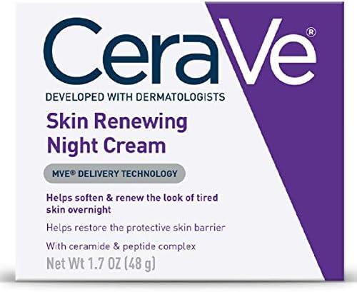 Skin Renewing Night Cream | Niacinamide, Peptide Complex, and Hyaluronic Acid Moisturizer for Face | 1.7 Ounce, 1 Pack (Best Choice)