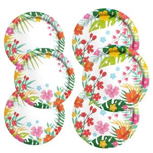 Gatherfun Tropical Luau Party Supplies Kit for 76 Count- Aloha Hawaiian Party Decorations with Disposable Paper Plates| BBQs & Summer party