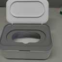 Wipes Dispenser, Wipe Holder for Baby & Adult, Seposeve Refillable Wipe Container, Keeps Wipes Clean. Non-Slip, Easy Pull Wipes Pouch Case, (Grey)