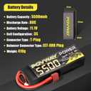 Lipo Battery 5500mAh 3S RC Battery 11.1V 80C with T Plug Softcase for RC Cars, RC Truck,Helicopter, Airplane (5500 3S 80C-T Plug softcase)