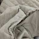 Sanracie Cotton Oversized King Bedspread(128"x120"), Soft Dark Wheat Color Stonewashed Extra Large Wide Oversized Quilt Sets Cross Stitch Lightweight Crinkle Coverlet Set 3Pcs for All Season