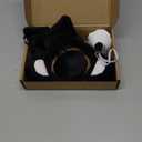 Harrycle Halloween Bear Cosplay Set Bear Headband Bowtie Nose Tail for Carnival Costume Supplies(Black, White)